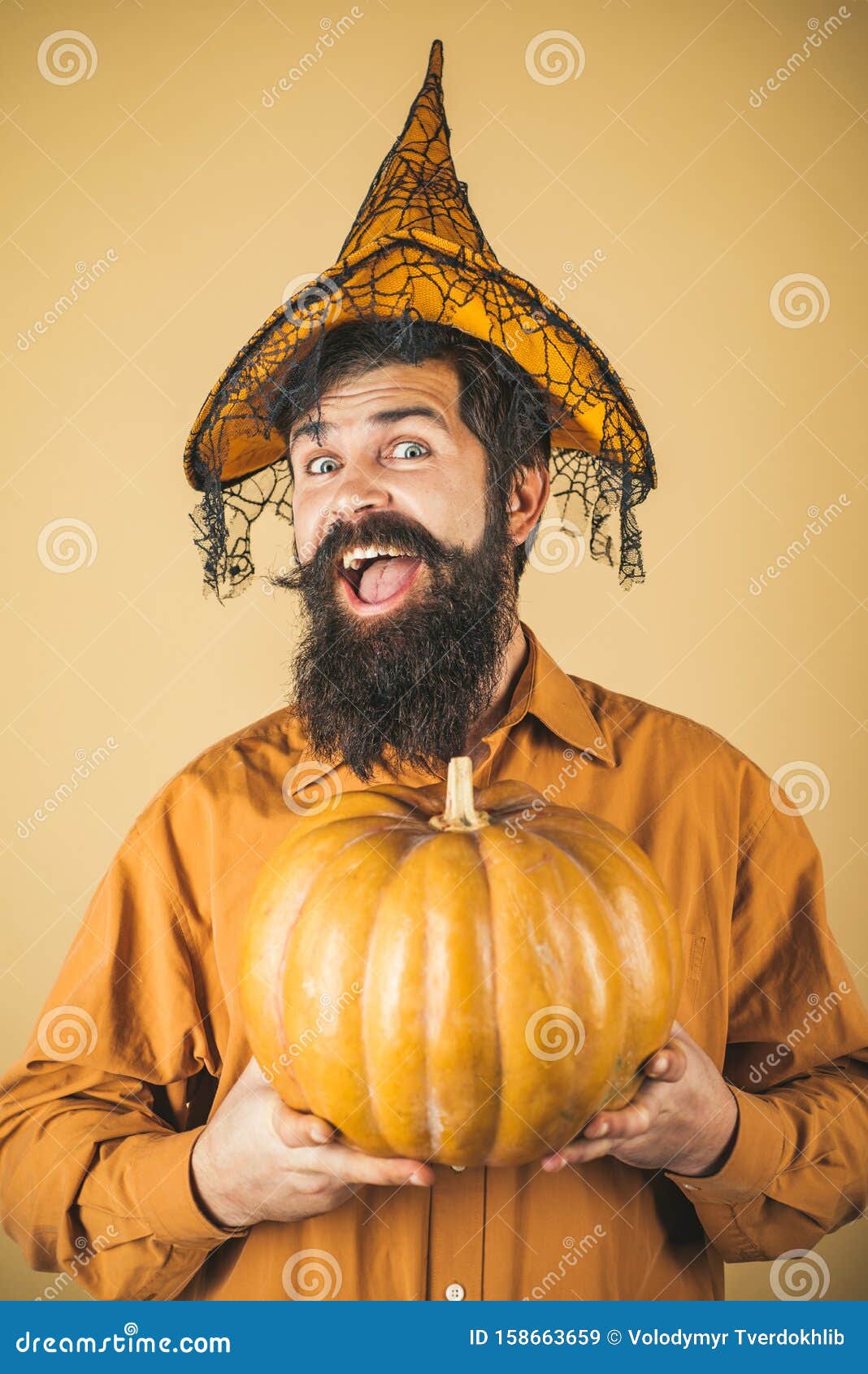 Devil Man. Halloween Man with Pumpkin - Holidays Celebration Concept Stock  Image - Image of elegance, background: 158663659