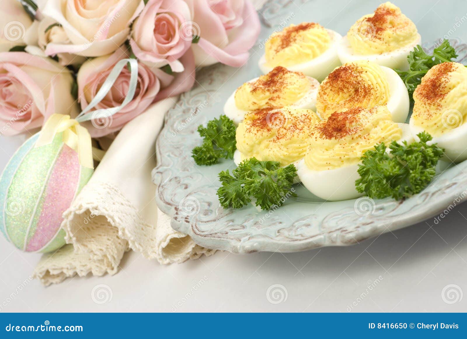 Before Dinner Horderves stock image. Image of eggs, crystal - 52401365