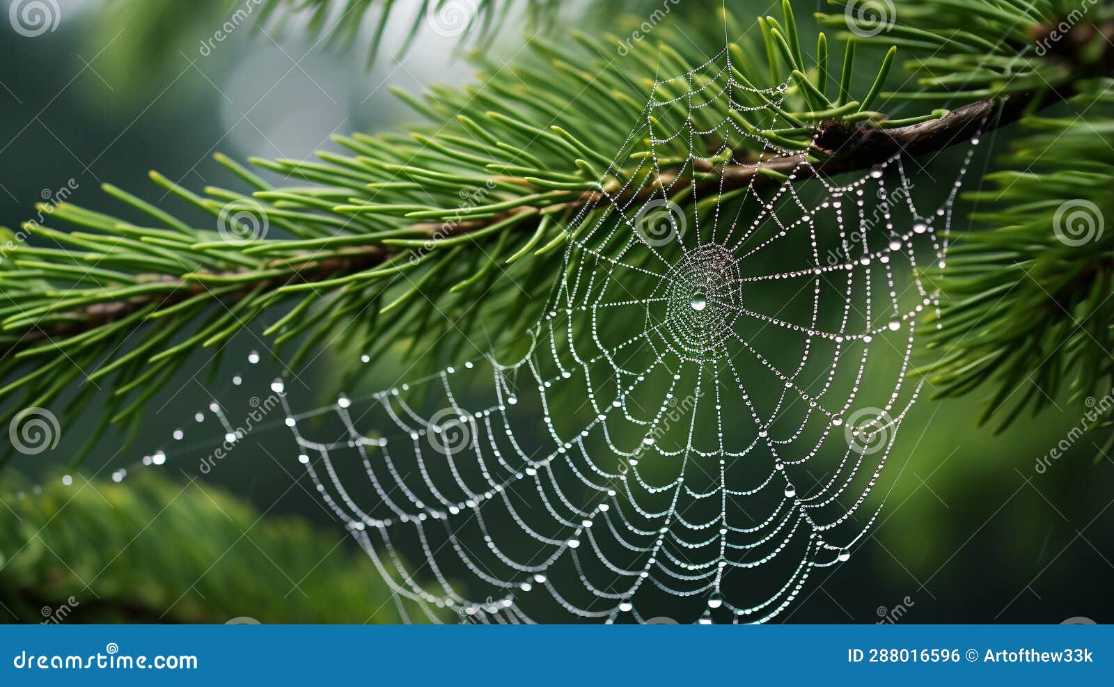 dew-kissed spiders web: natures intricate masterpiece