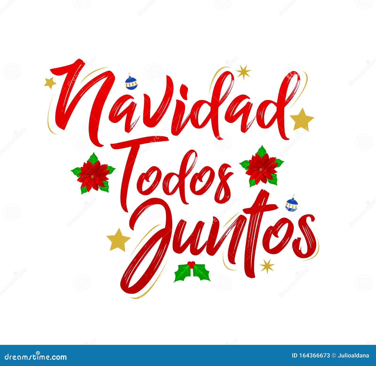 navidad todos juntos, christmas all together, spanish text lettering 