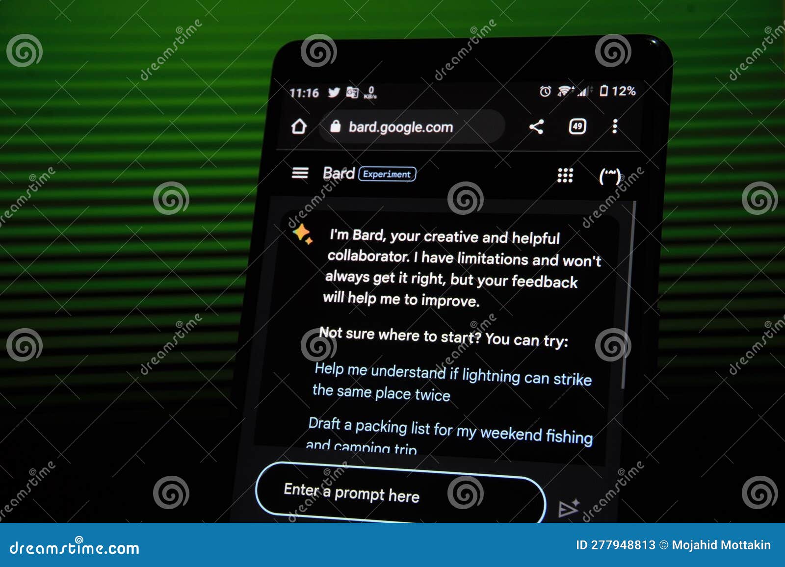 Dhaka, Bangladesh 14 May 2023 Google Bard on Smartphone. Editorial
