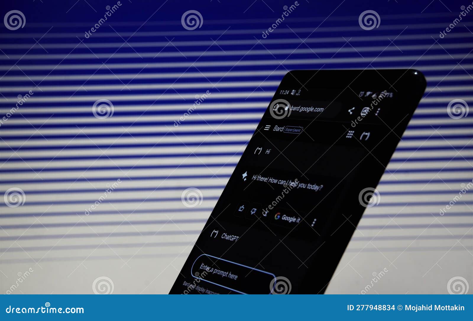 Dhaka, Bangladesh 14 May 2023 Google Bard on Smartphone Editorial