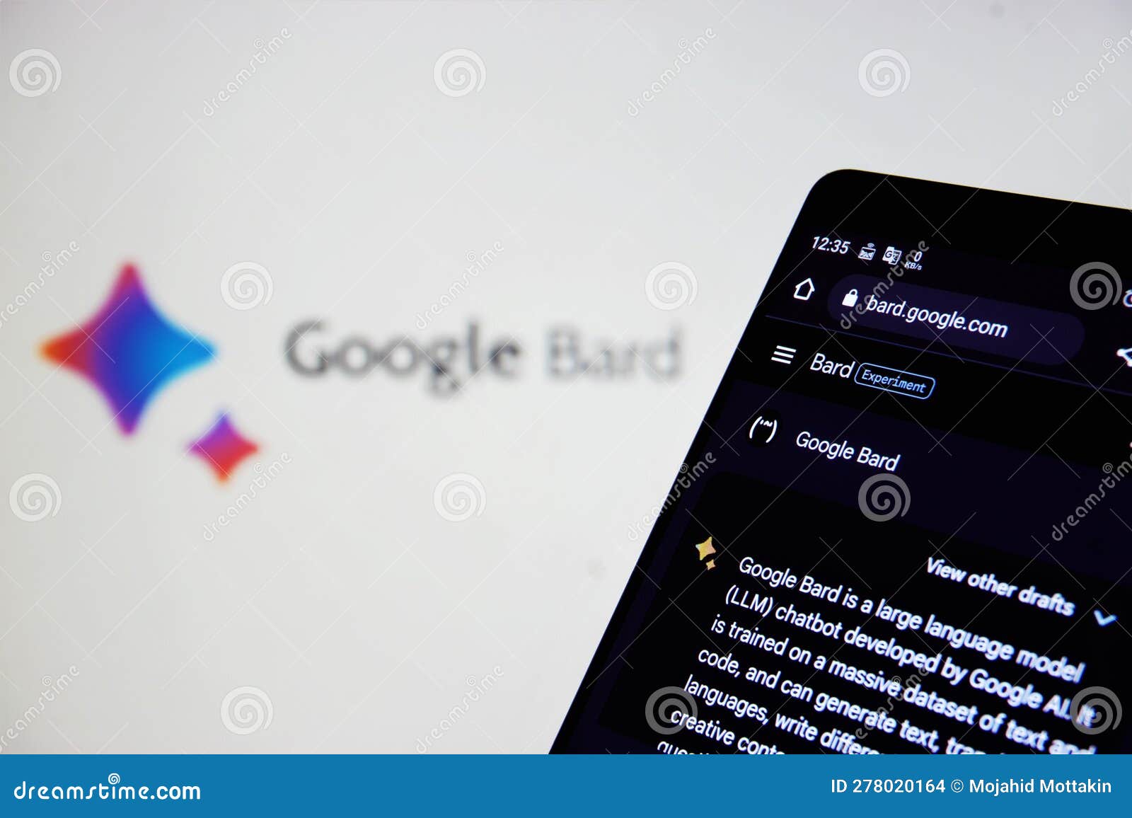 Dhaka, Bangladesh 15 May 2023 Google Bard on Smartphone. Editorial