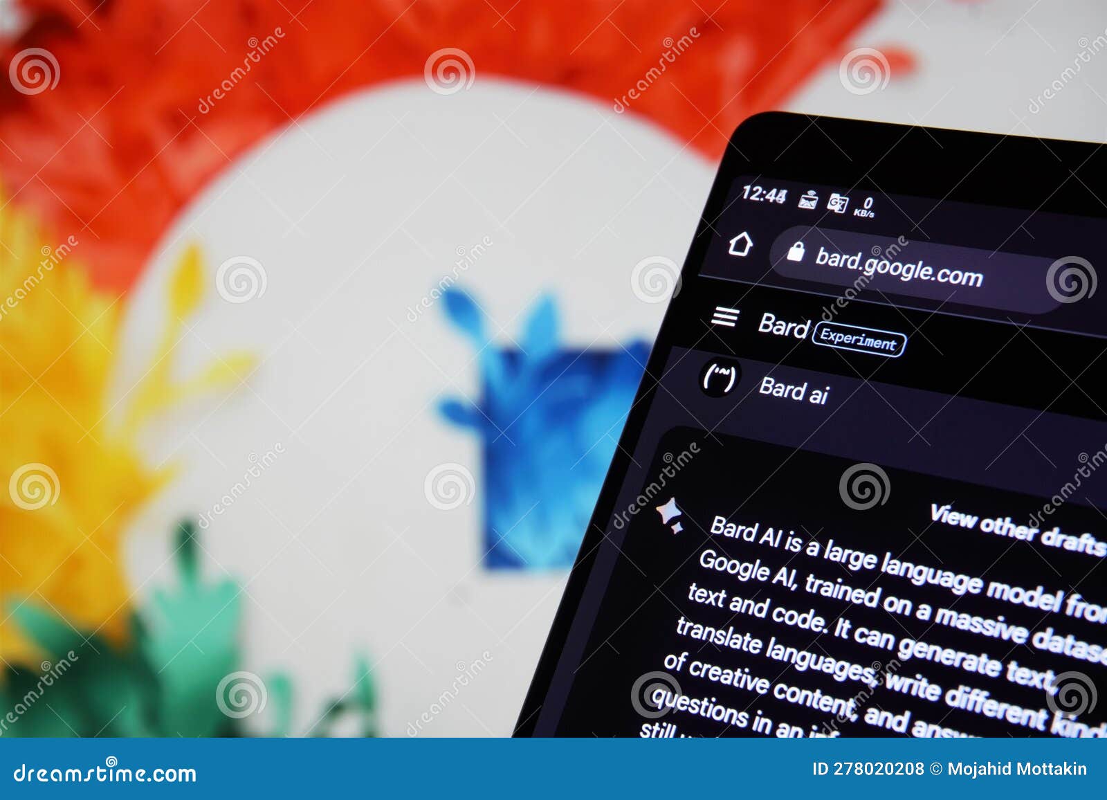 Dhaka, Bangladesh 15 May 2023 Google Bard on Smartphone. Editorial