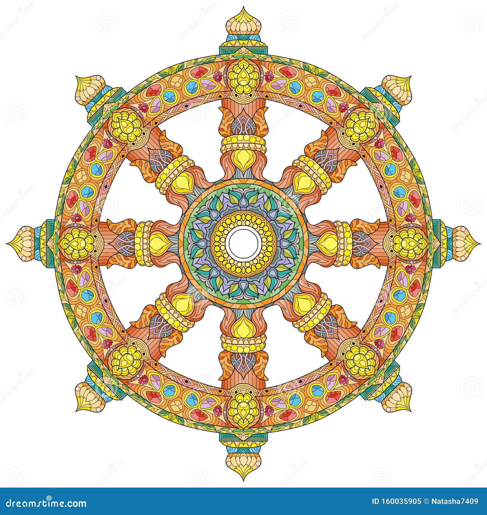 Dharma Wheel Stock Illustrations – 1,183 Dharma Wheel Stock Illustrations,  Vectors & Clipart - Dreamstime