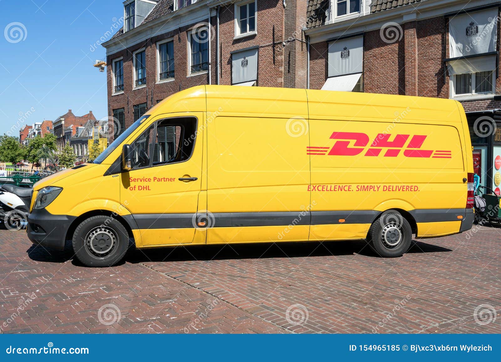 DHL delivery van editorial image. Image of delivery - 154965185