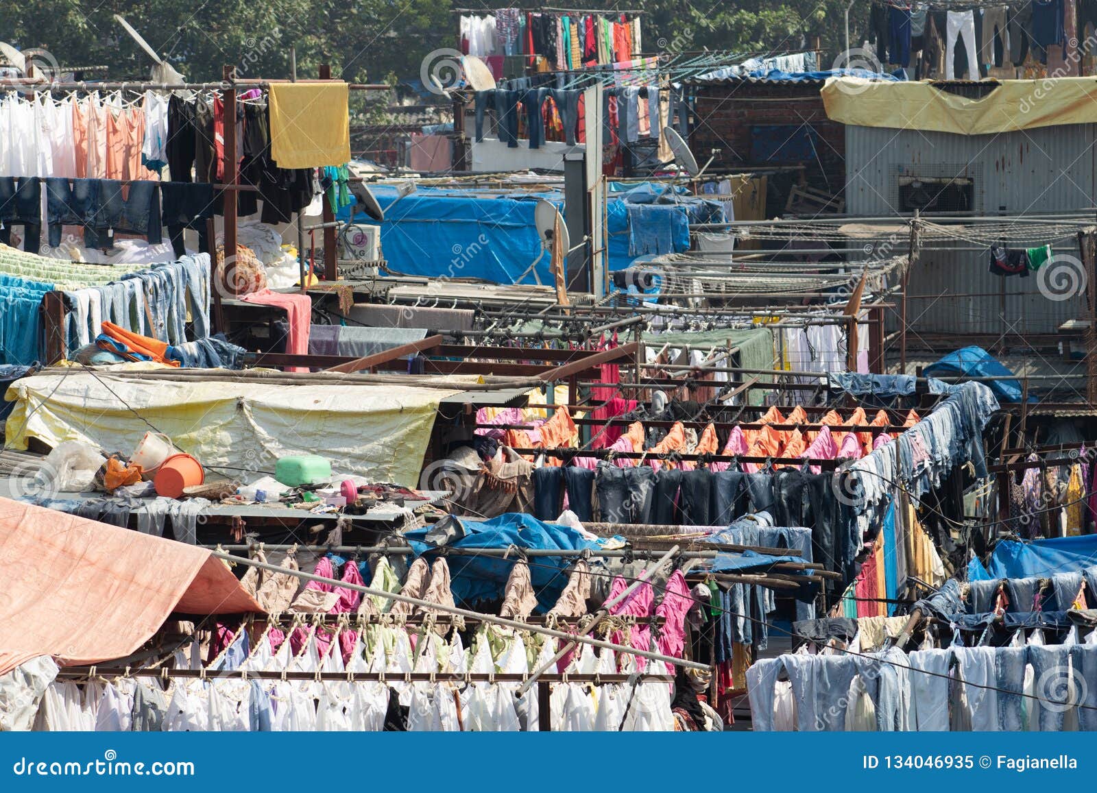 Dhobi Ghat Mumbai Laundry Area Editorial Image Image of ghat, service 134046935