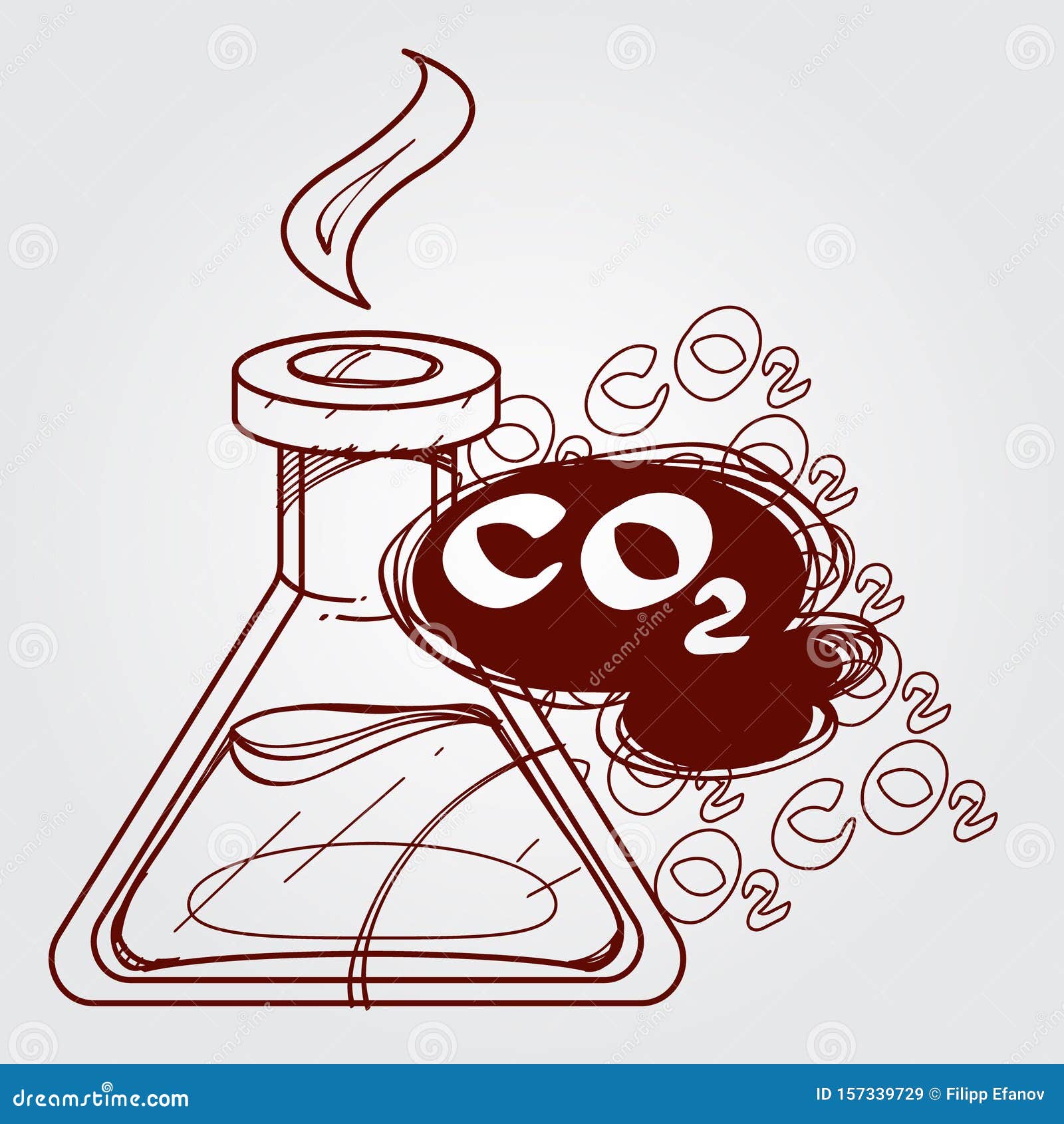 Dióxido De Carbono in Vitro, CO2, Análisis Químico Dibujo De Esquema Stock  de ilustración - Ilustración de calidad, esquinas: 157339729