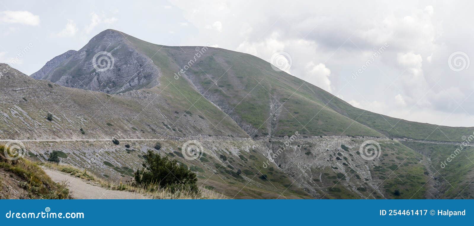 di cambio peak barren slopes, near rieti, italy