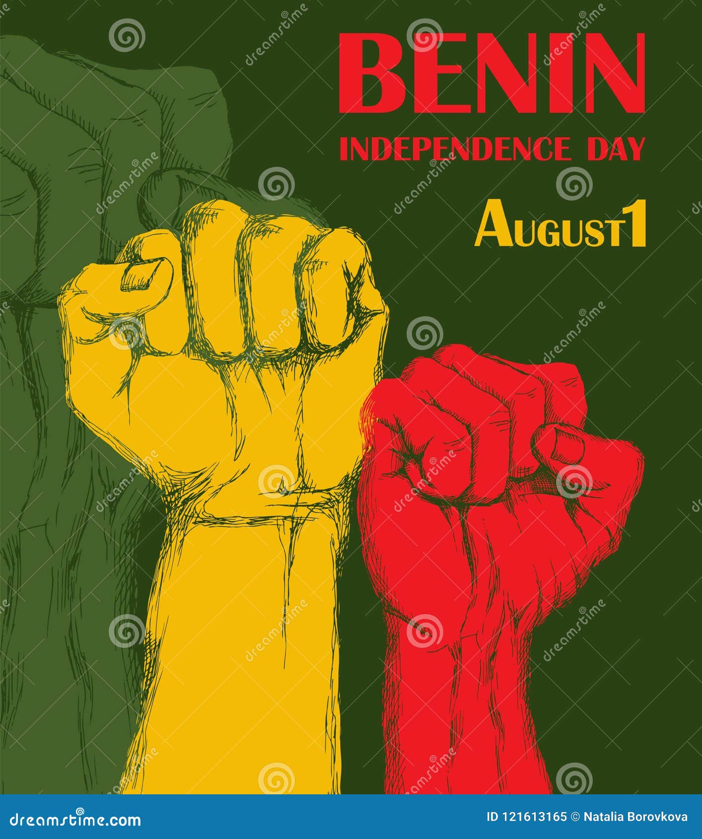 Dia Da Independência Do Estado De Benin 1º De Agosto Um Feriado Nacional  Patriótico No País Africano Um Grupo De Ilustração do Vetor - Ilustração de  fuga, protesto: 121613165