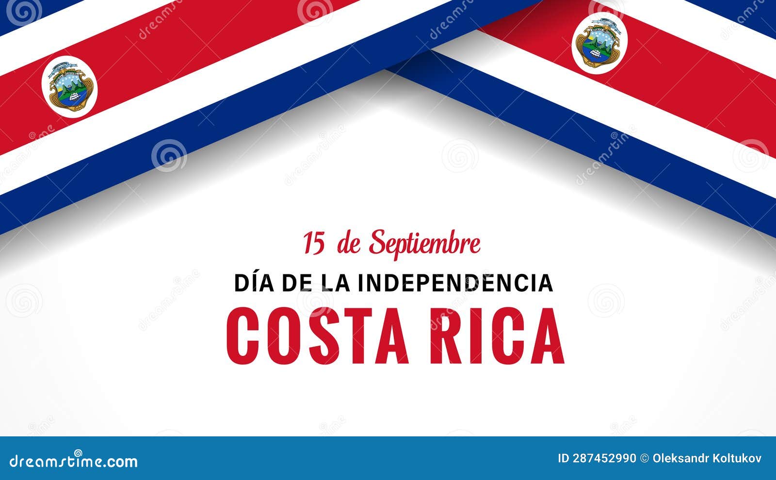 dia de la independencia costa rica, poster with flags