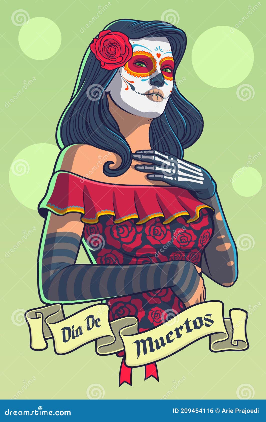 Dia De Los Muertos Señora En Vestido De Catrina Stock de ilustración - Ilustración de carnaval, acontecimiento: 209454116 Dia De Los Muertos Señora En Vestido De Catrina Stock de ilustración - Ilustración de carnaval, acontecimiento: 209454116