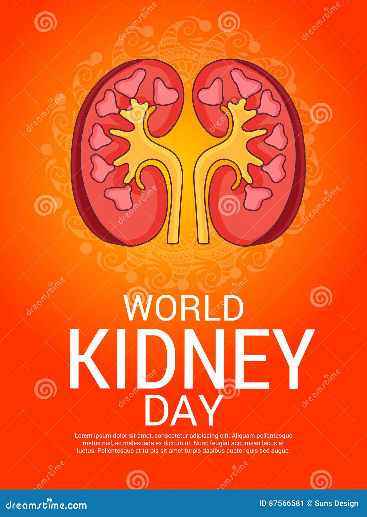 Dia do rim do mundo ilustração stock. Ilustração de biologia 87566581