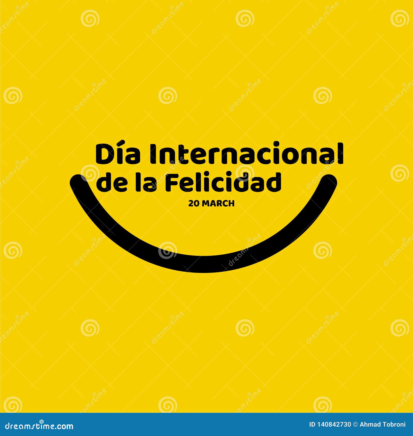 dia internacional de la felicidad  template  