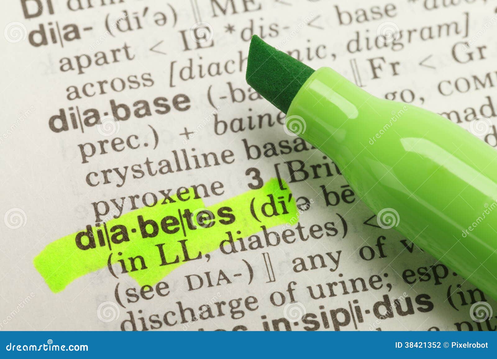 Diabetes Definition stock photo. Image of medicine, healthcare 38421352