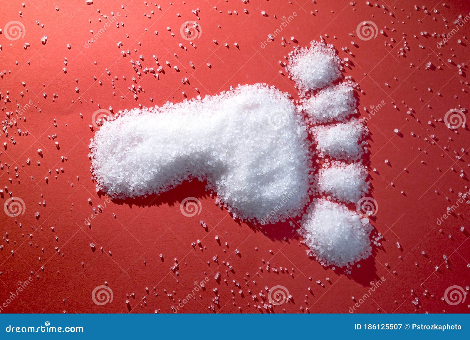 diabetic foot made of sugar
