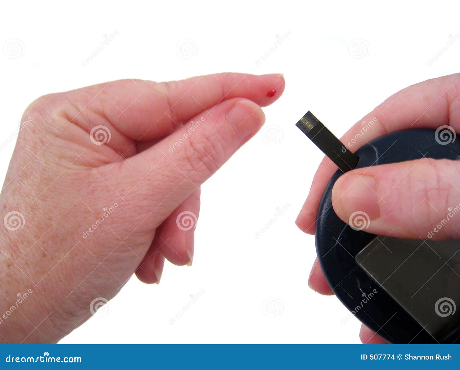 check glucose u meter stock Image photo. Uses Glucometer of Diabetic drop