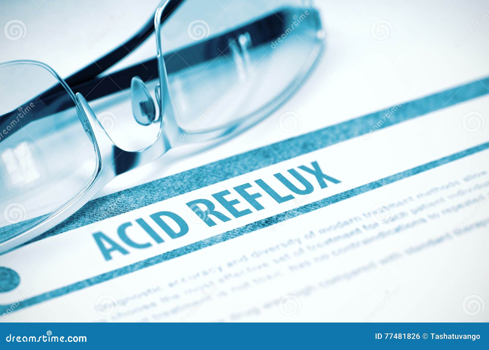 diagnosis - acid reflux. medical concept. 3d .