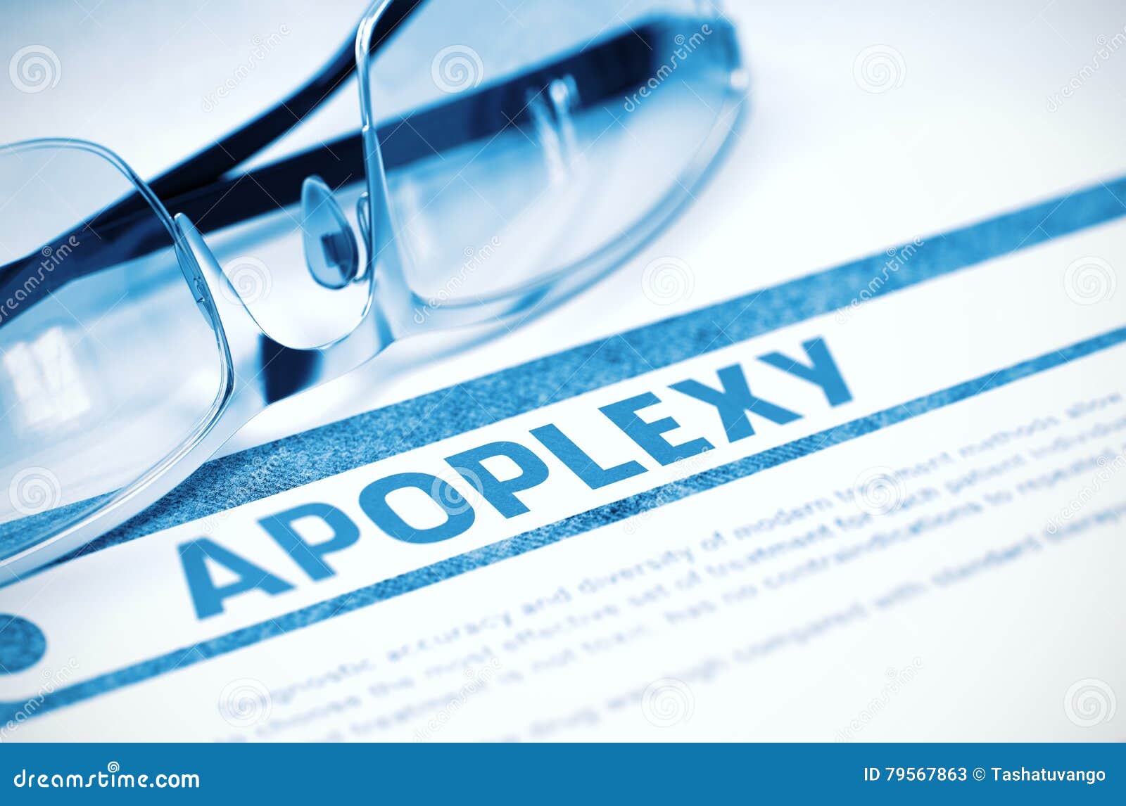 diagnosis - apoplexy. medicine concept. 3d .