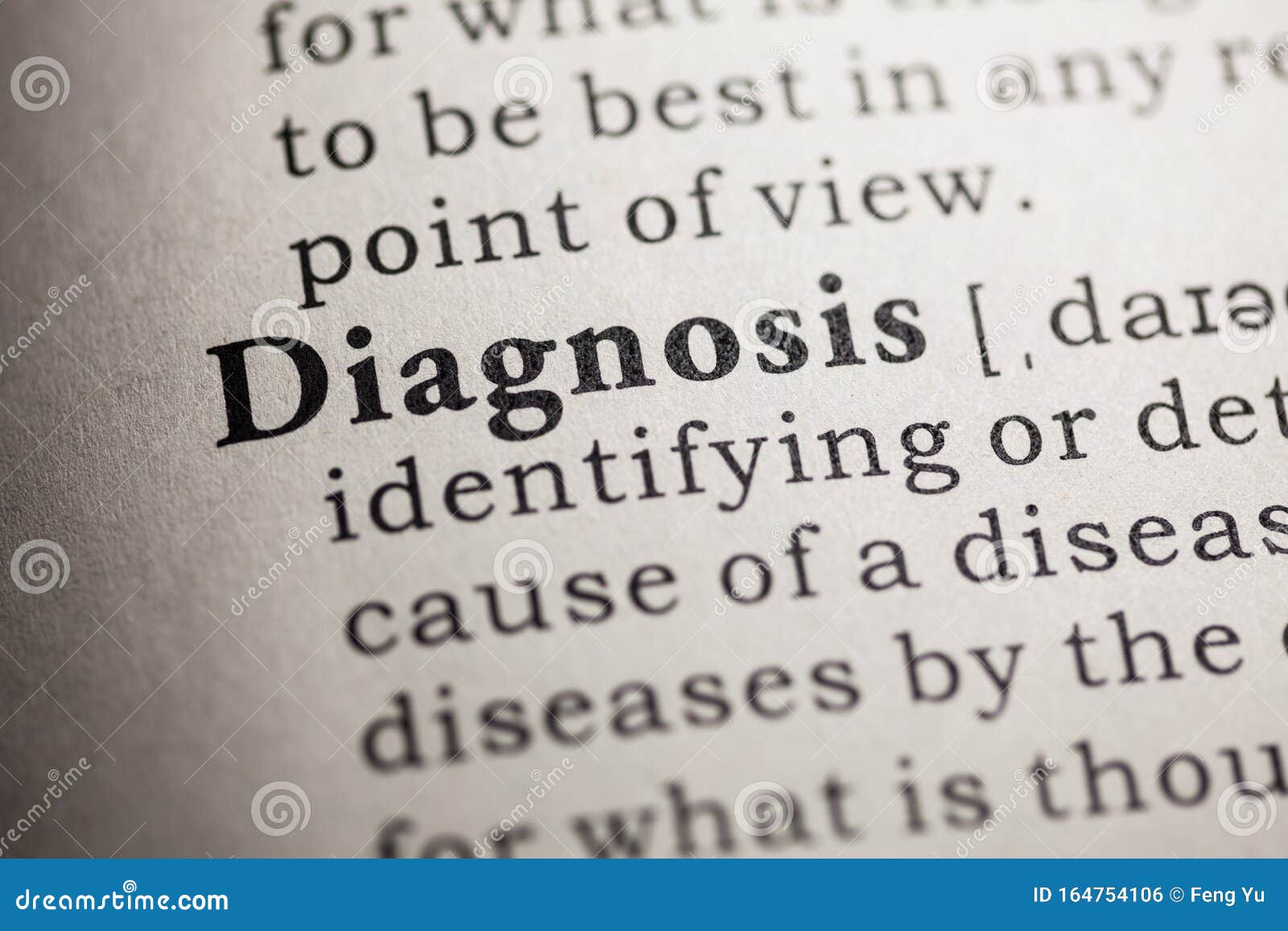 Definition of the Word Diagnosis Stock Photo Image of dictionary