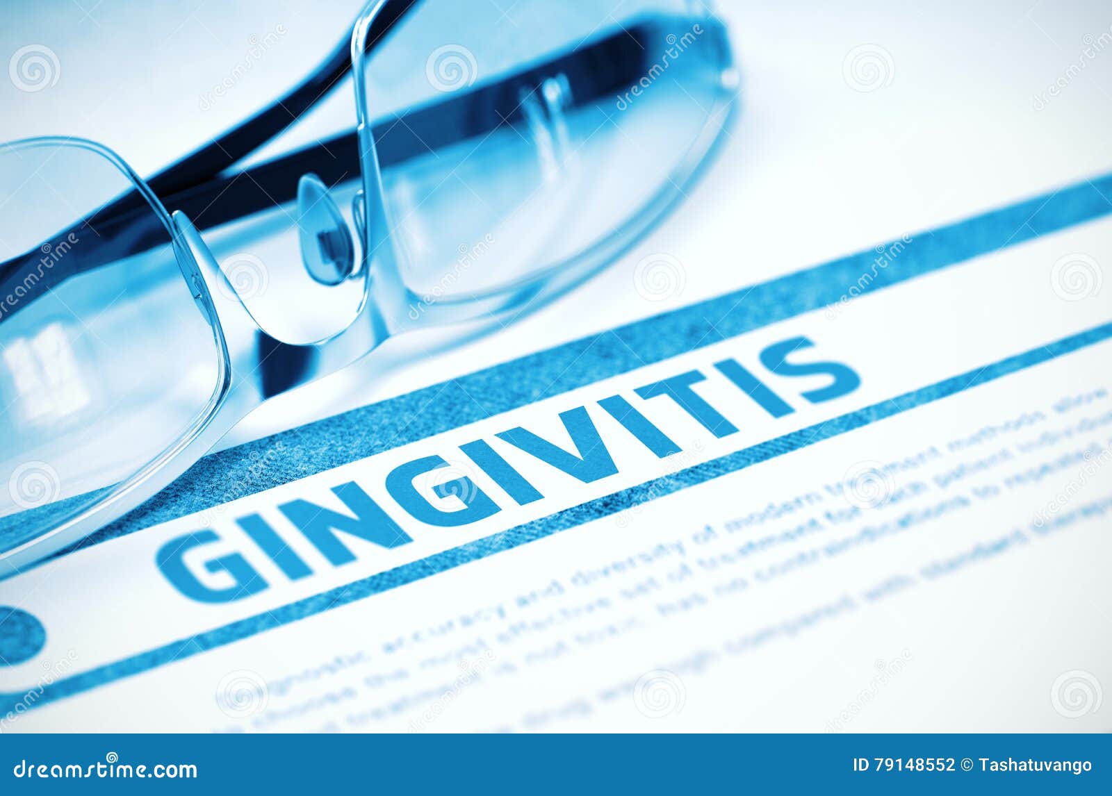 diagnosis - gingivitis. medicine concept. 3d .