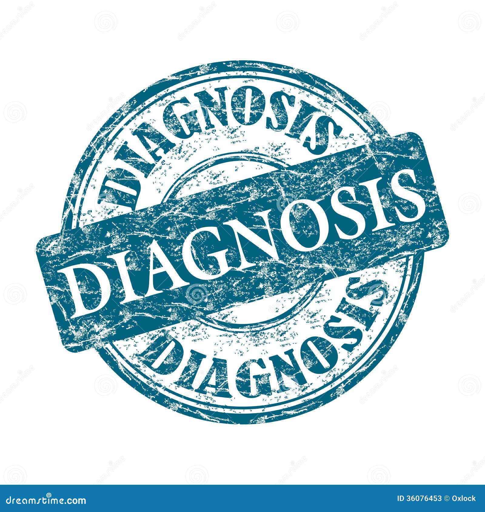 diagnosis grunge rubber stamp