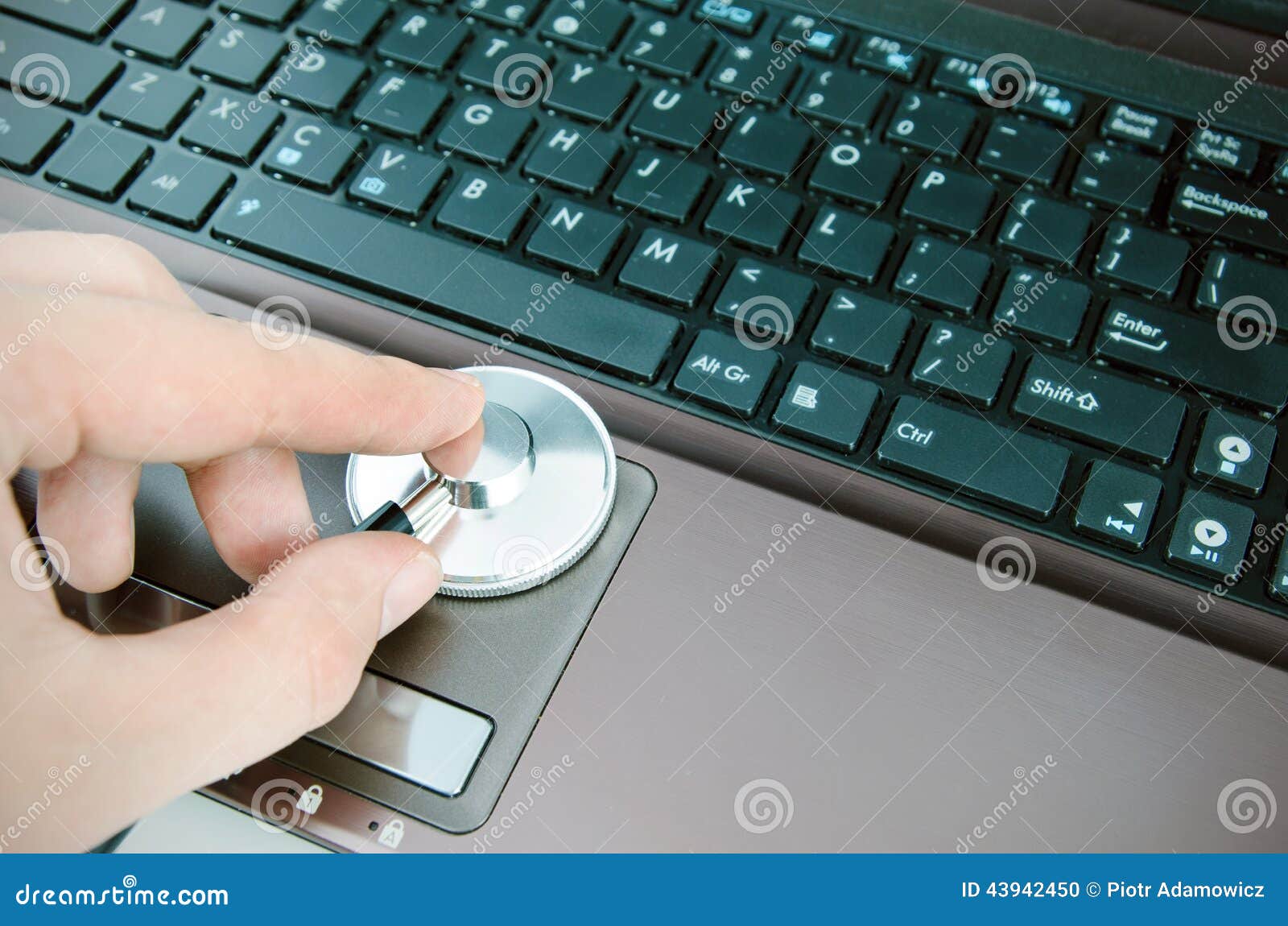 Diagnosis and Repair of Computers. Stock Photo Image of hospital