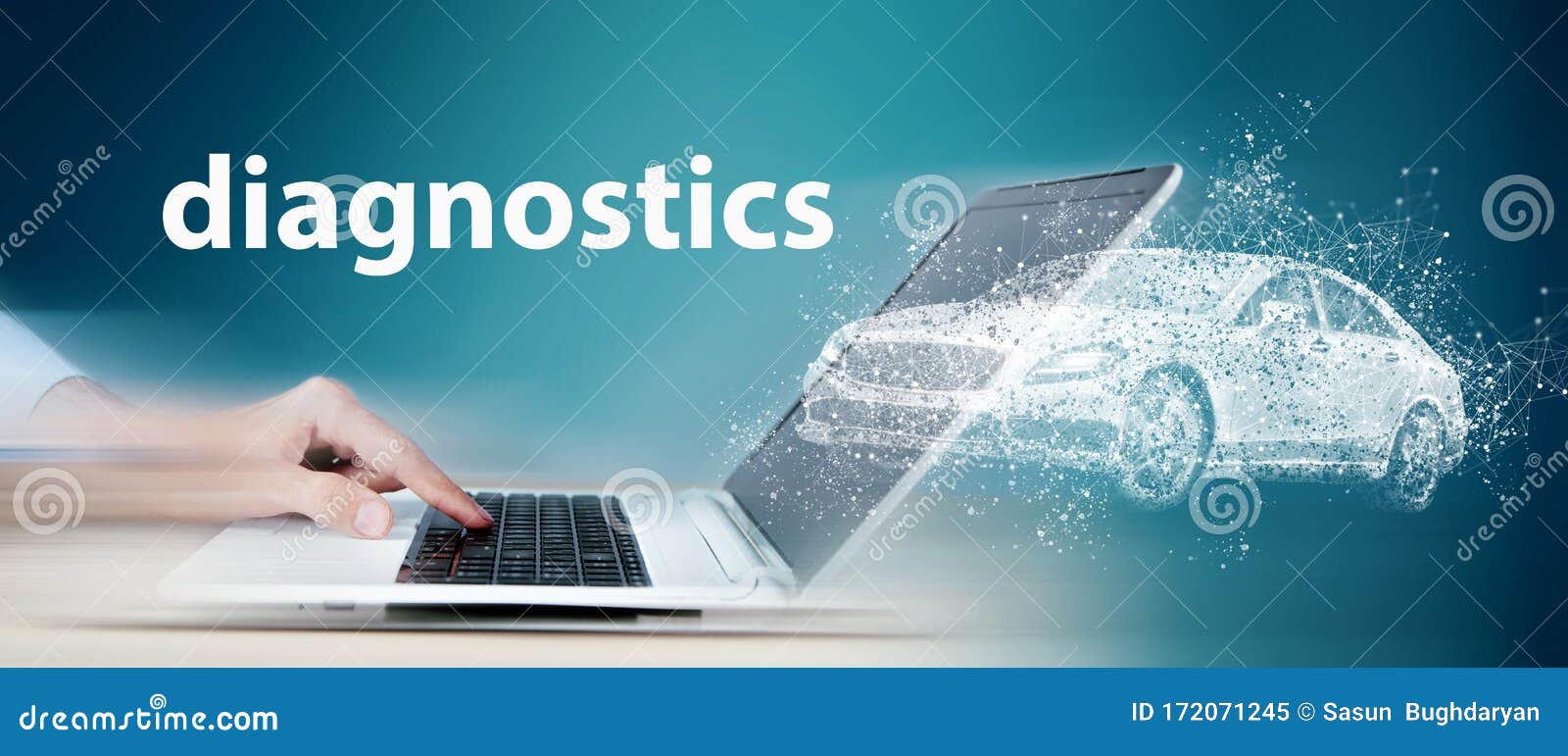 Diagnostic Equipment for Car Tuning Stock Image Image of hand