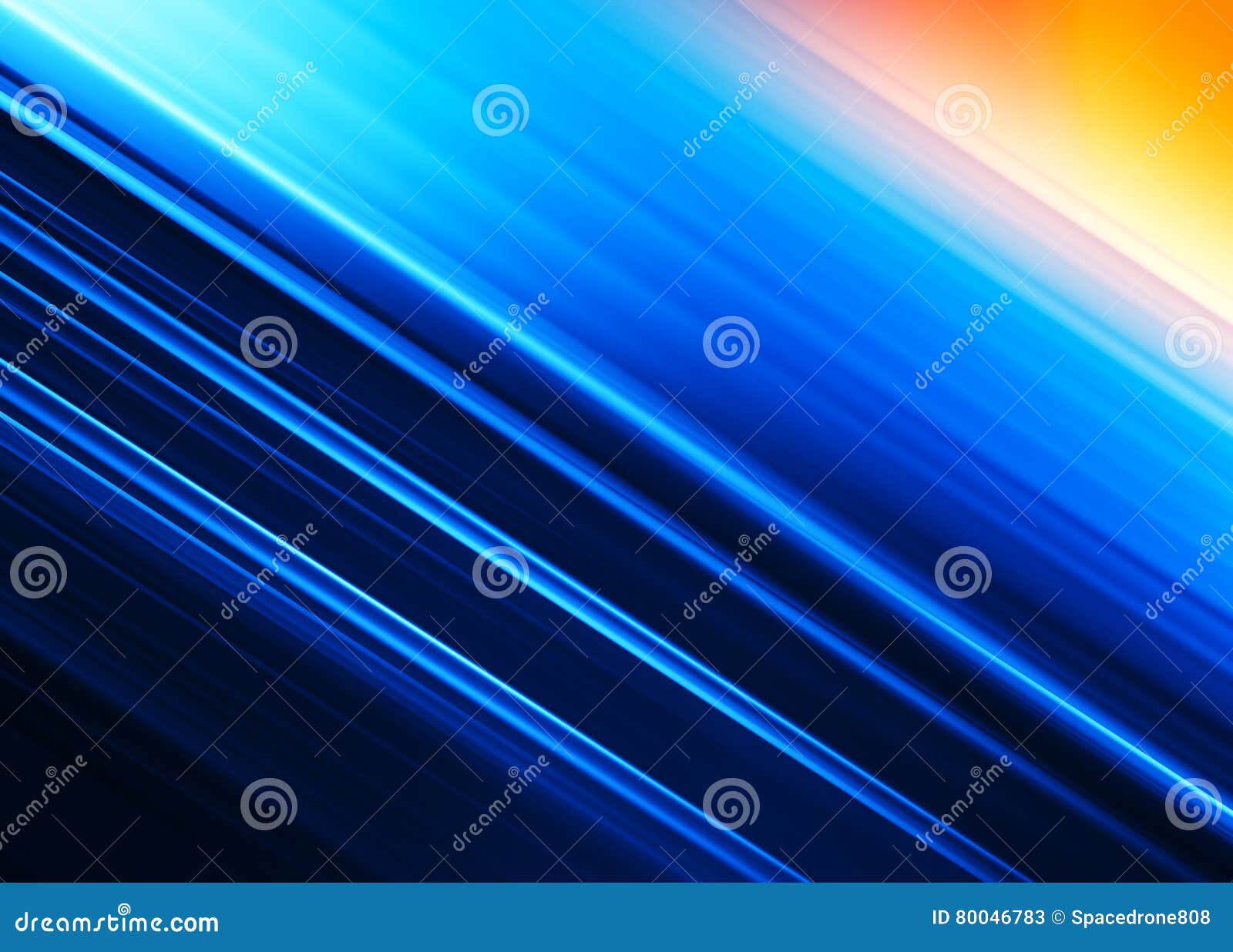 Diagonal Blue Motion Blur Ocean With Sun Background Stock Image - Image