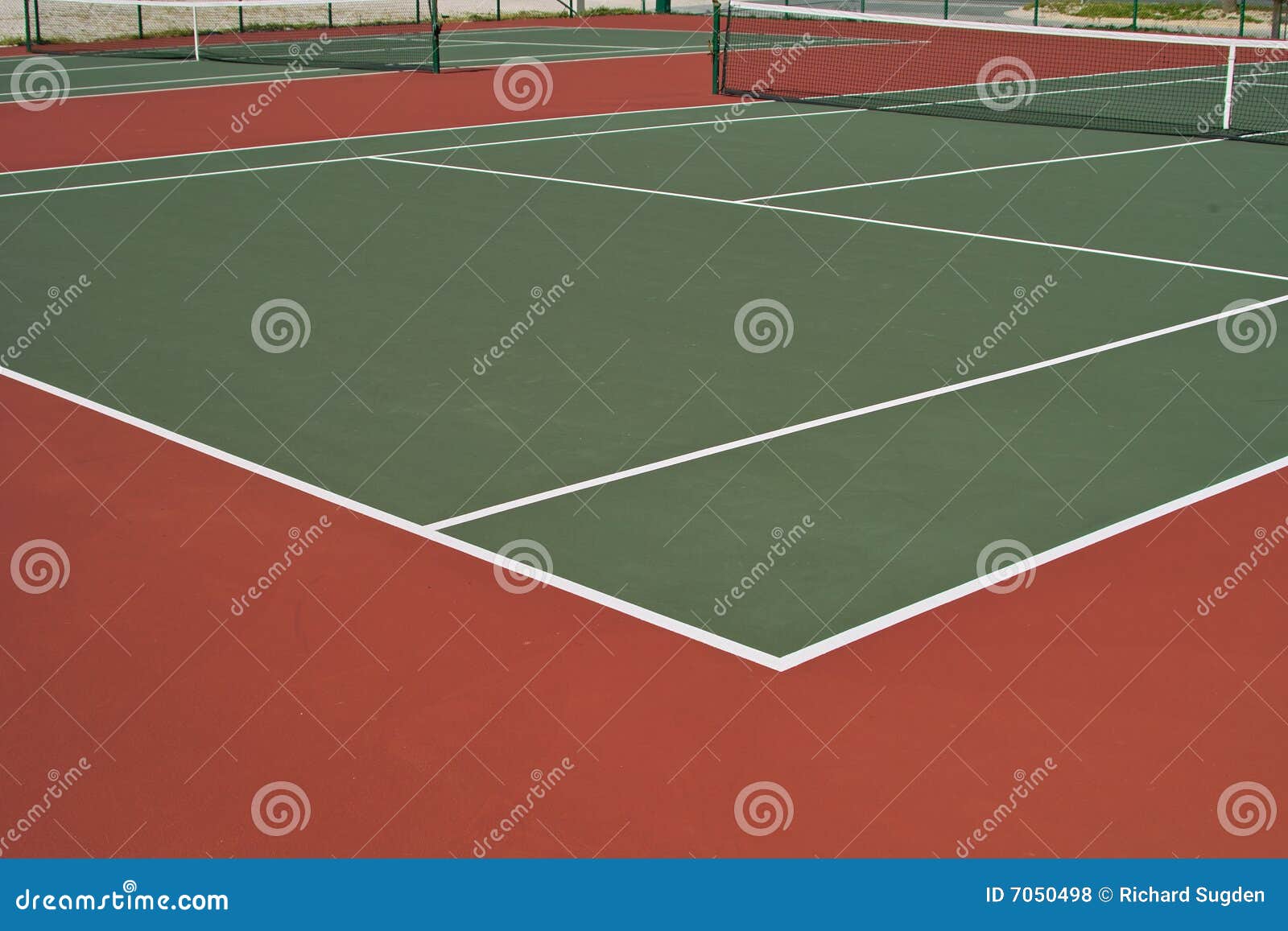 Diagonal Tennis Courts stock photo. Image of green, post ...