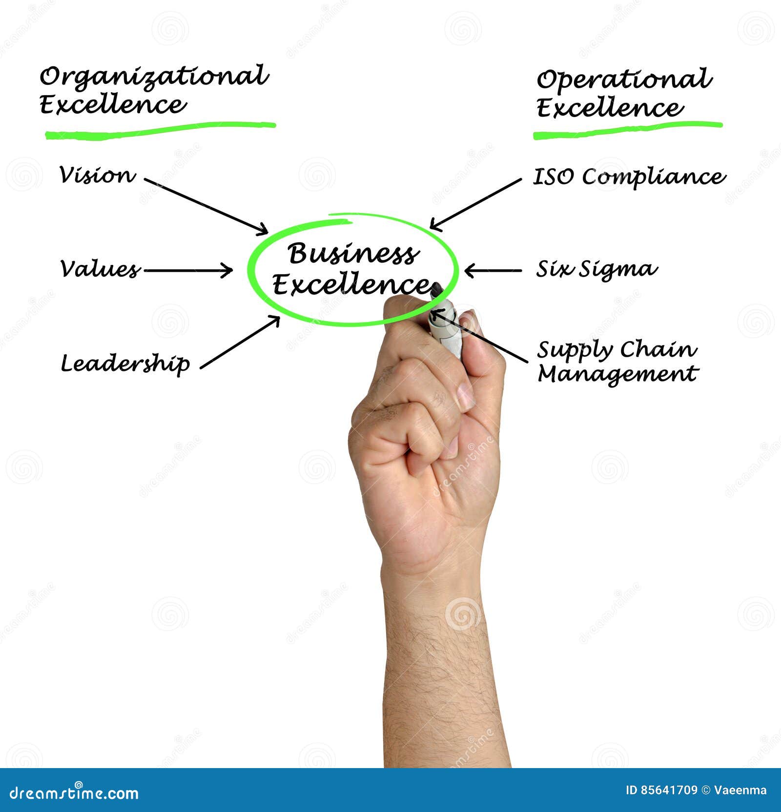 Diagram of Business Excellence Stock Image Image of lecture