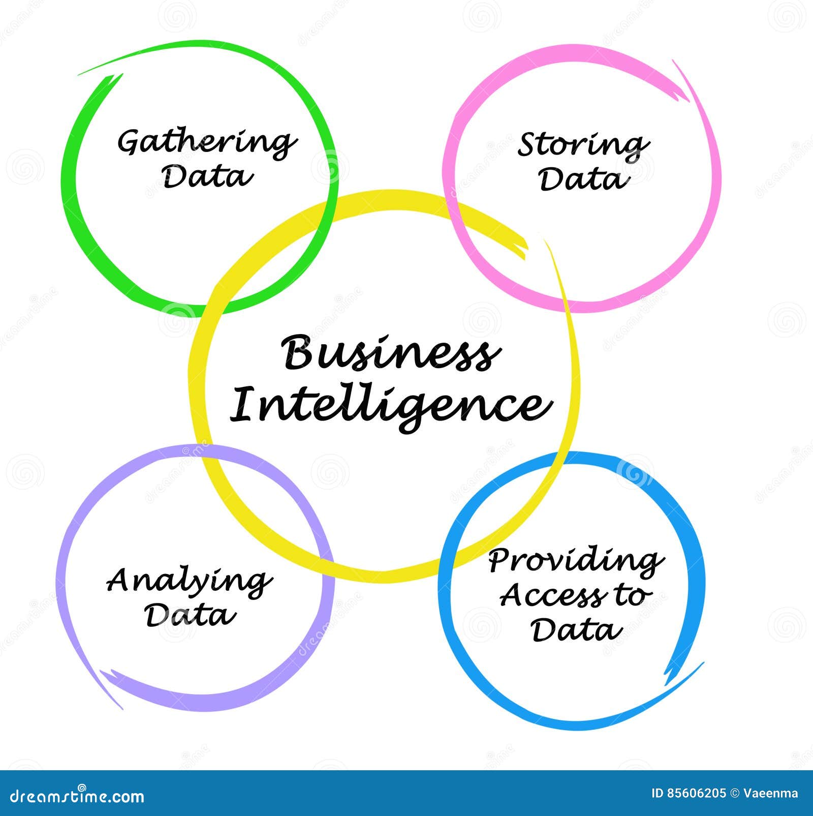 Diagram Of Business Intelligence Stock Image