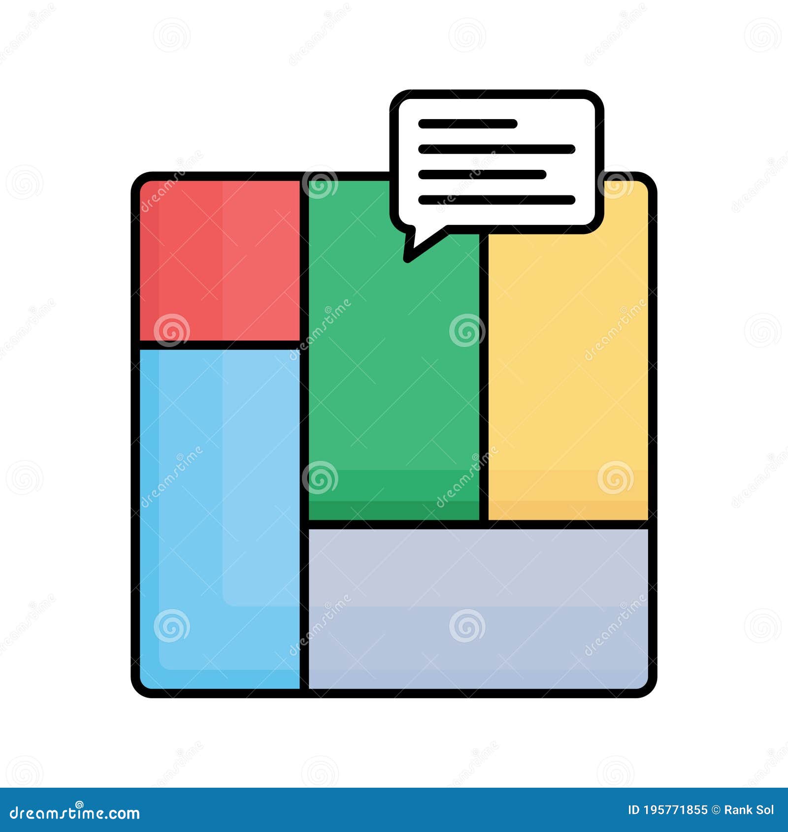 diagram fill  icon which can easily modify or edit