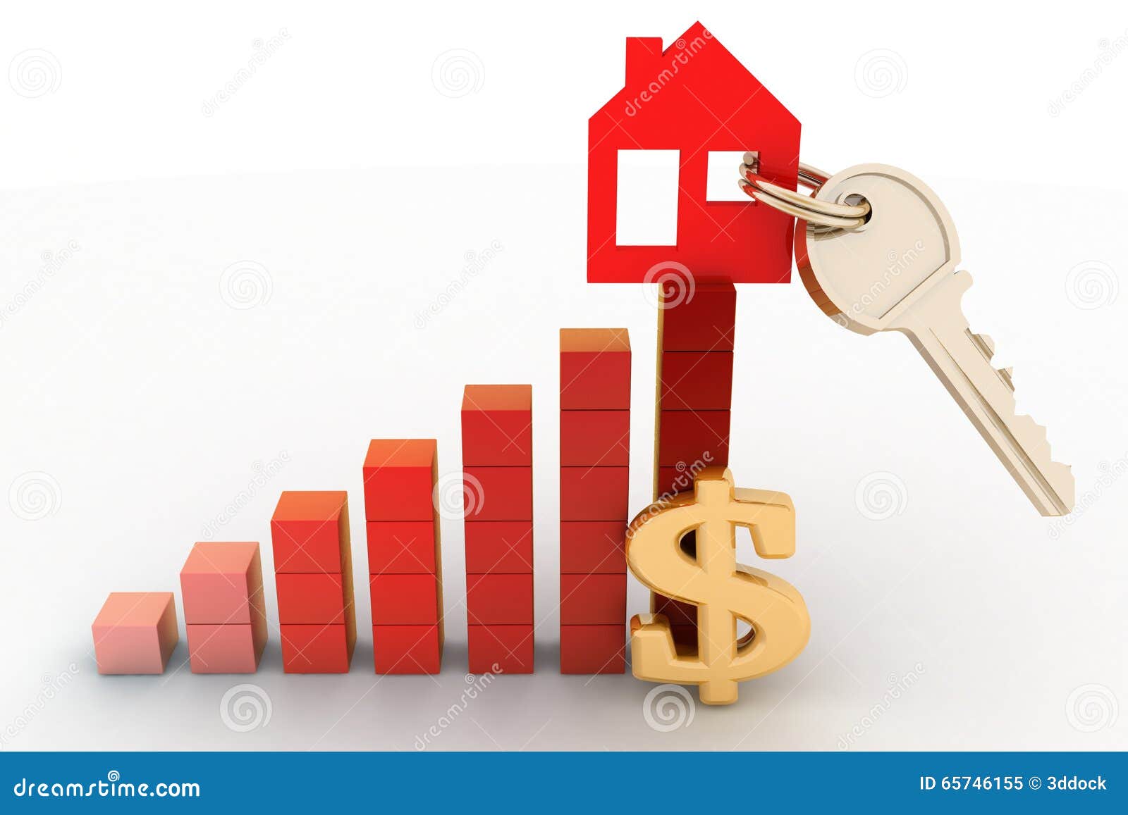 Diagram of Growth in Real Estate Prices Stock Illustration