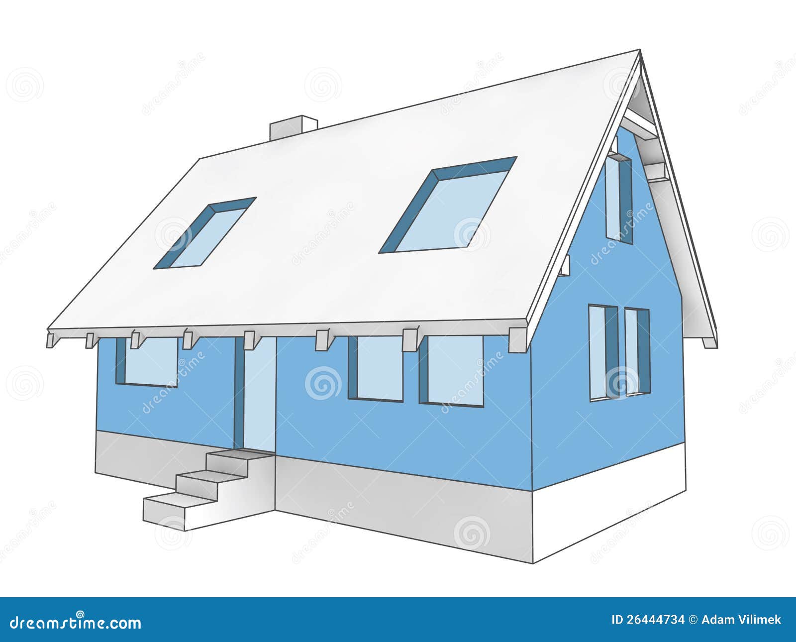 Diagram Icon Building Facade Of House Stock Images