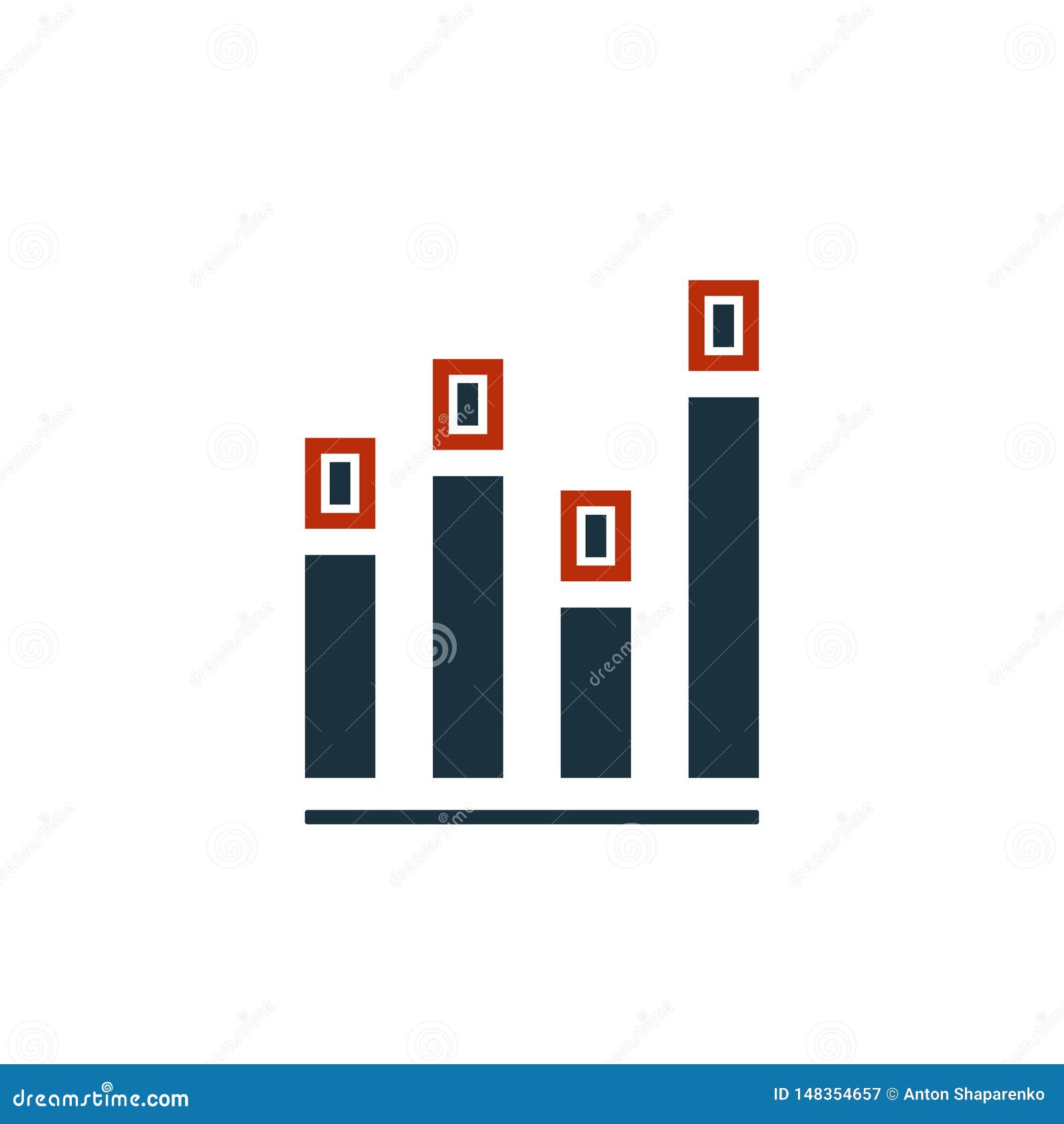 Diagram Icon  Creative Symbol In Two Colors  Pixel Perfect