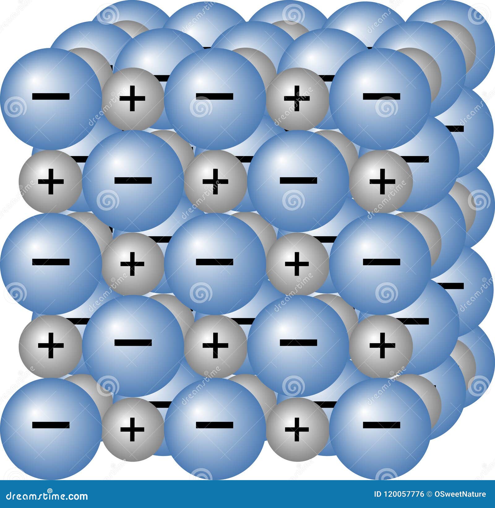 Diagram Of An Ionic Compound Stock Illustration