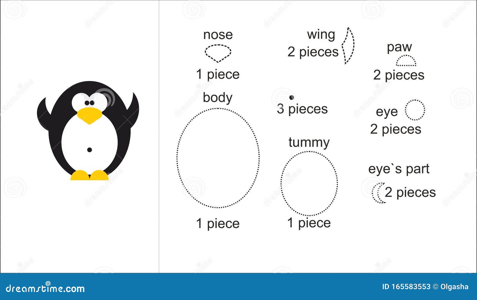 Diagram of a penguin