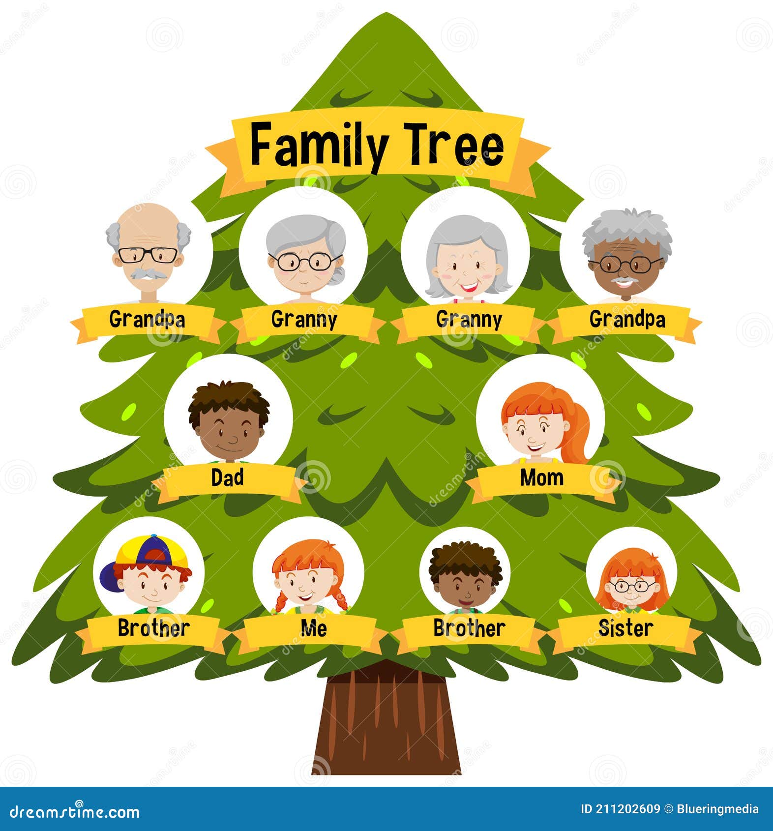 diagram-showing-three-generation-family-tree-stock-vector