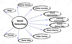 Diagram Of Social Networking Stock Illustration Illustration Of 