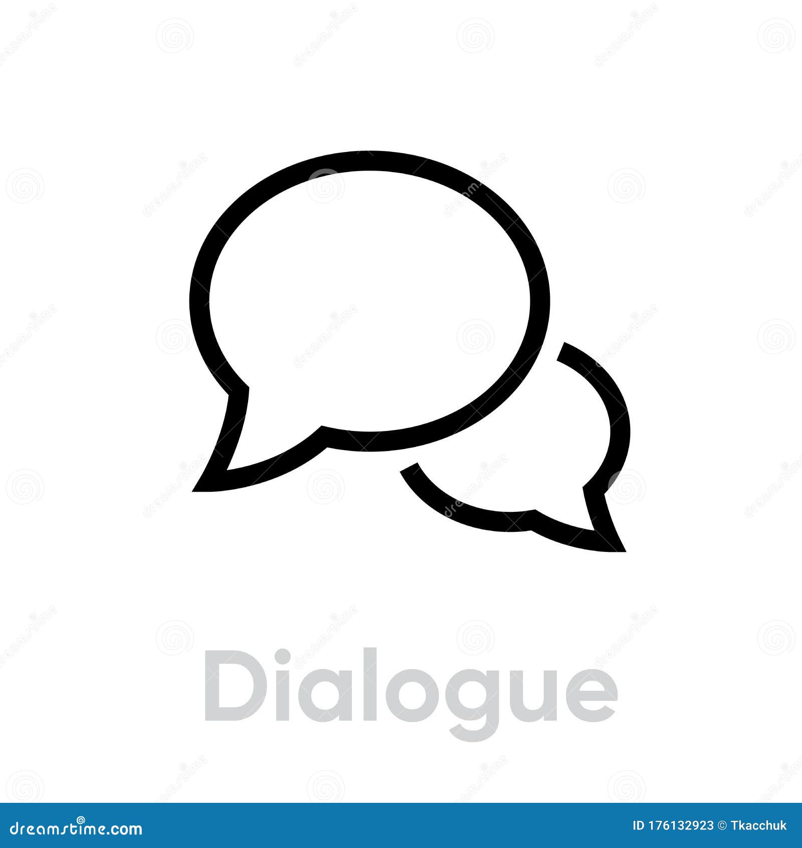 dialogue chat message icon. editable line .