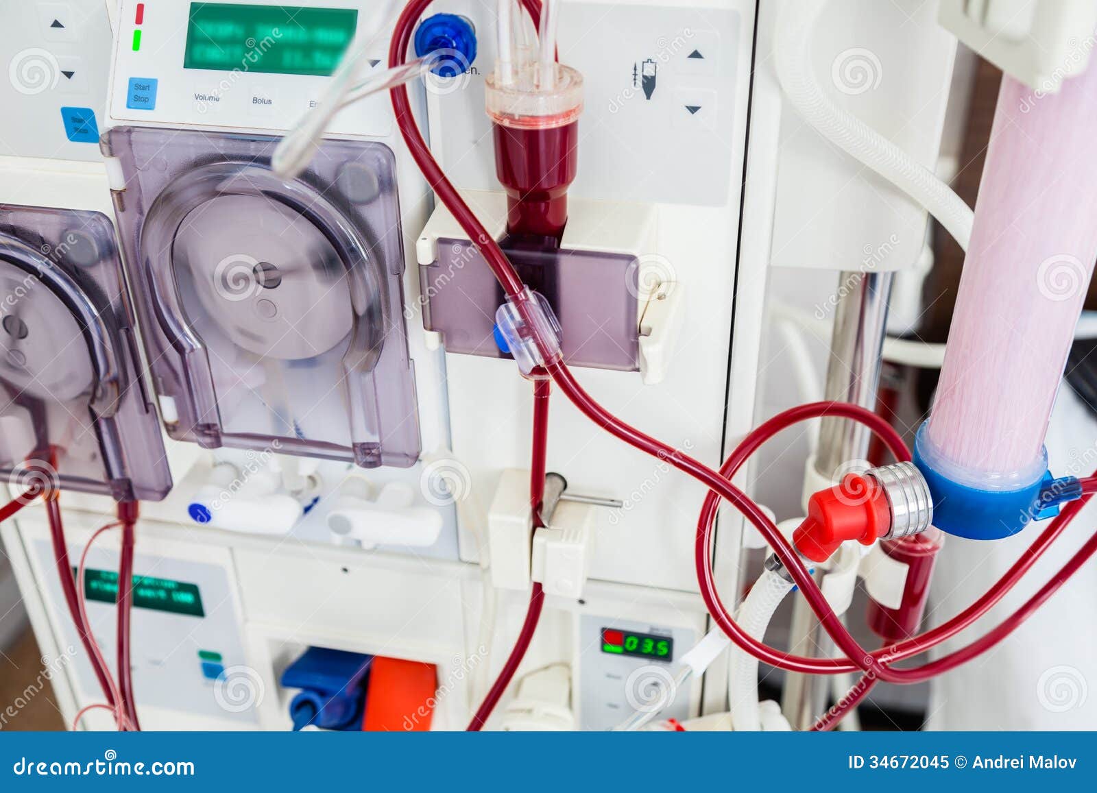 Dialysis Device with Rotating Pumps. Stock Image Image of machine