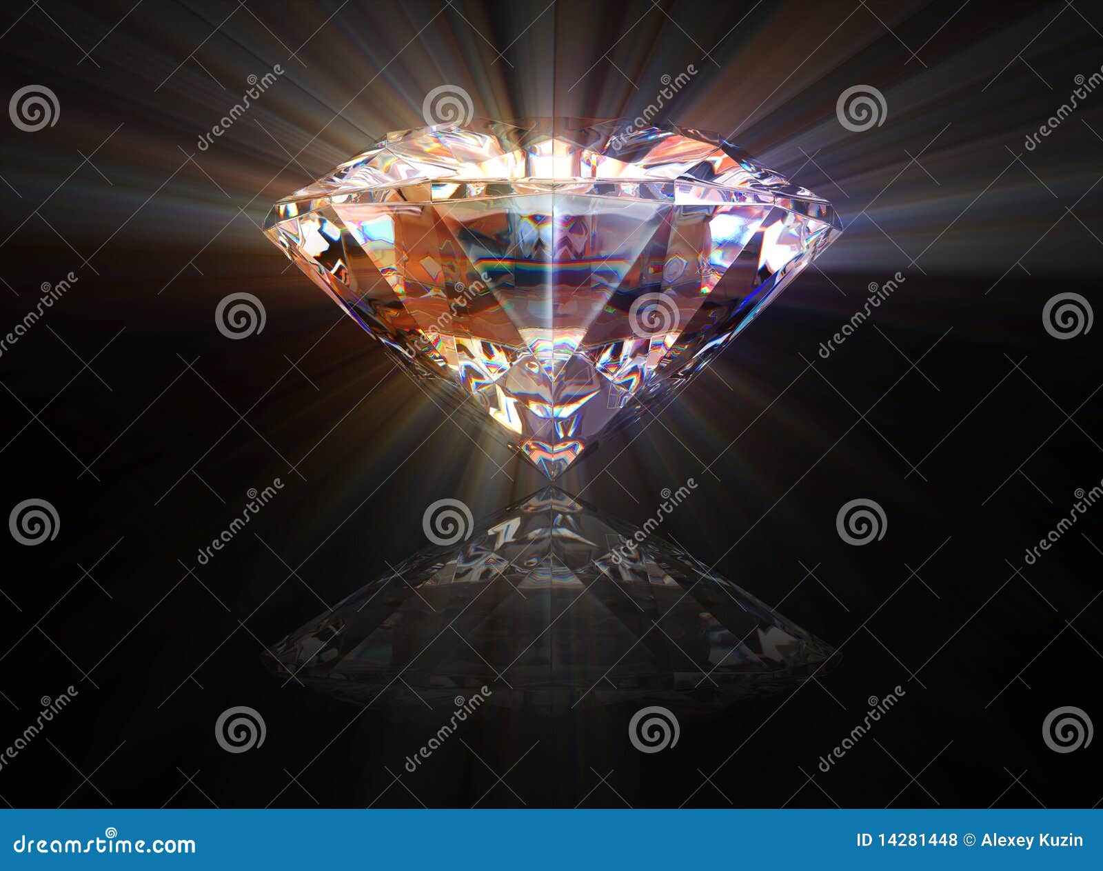 malta aire expedición Diamante Con La Reflexión Y El Brillo Stock de ilustración - Ilustración de  regalo, deseo: 14281448