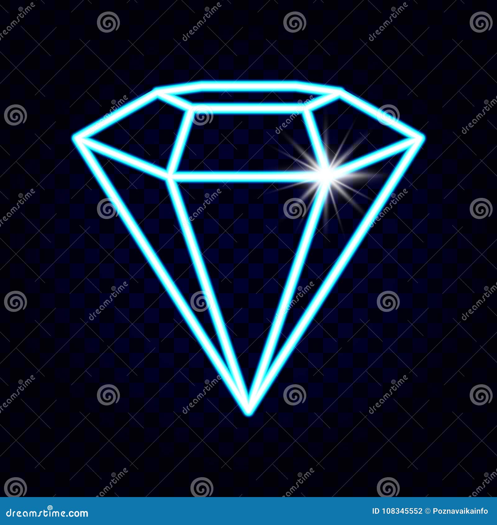 sinal de forma de diamante neon 1349445 Vetor no Vecteezy