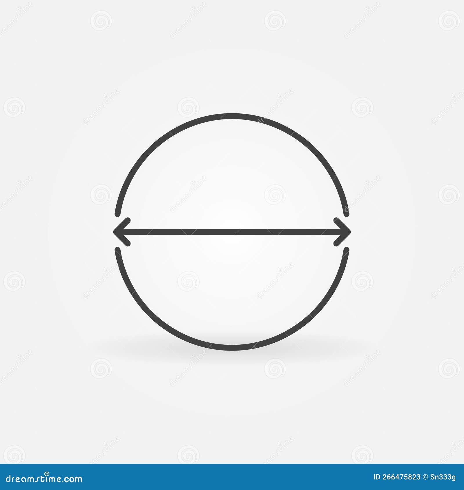 Big Diameter Concept Icon Vector Illustration