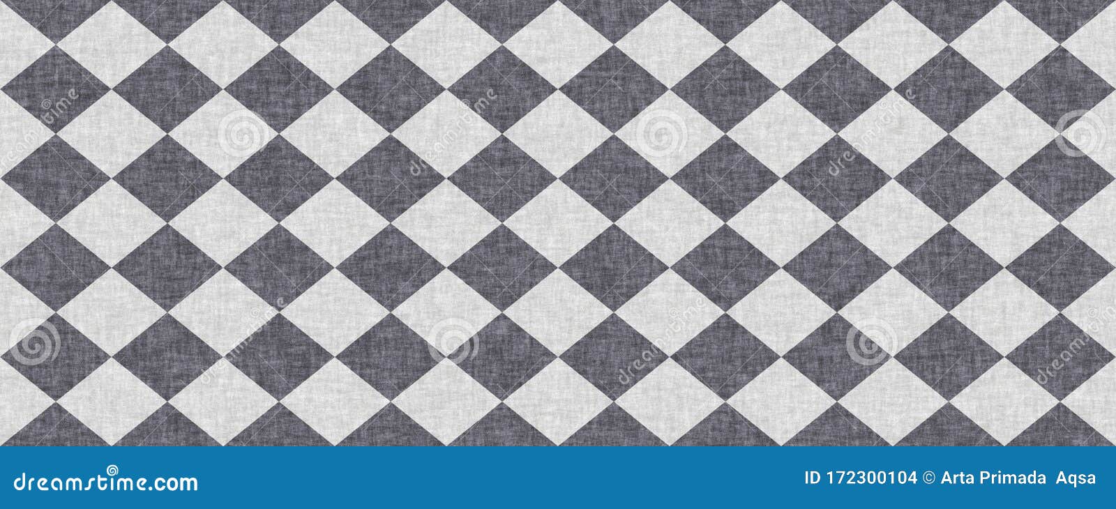 Seamless Diamond Black Plaid Fabric Pattern Texture Background Stock