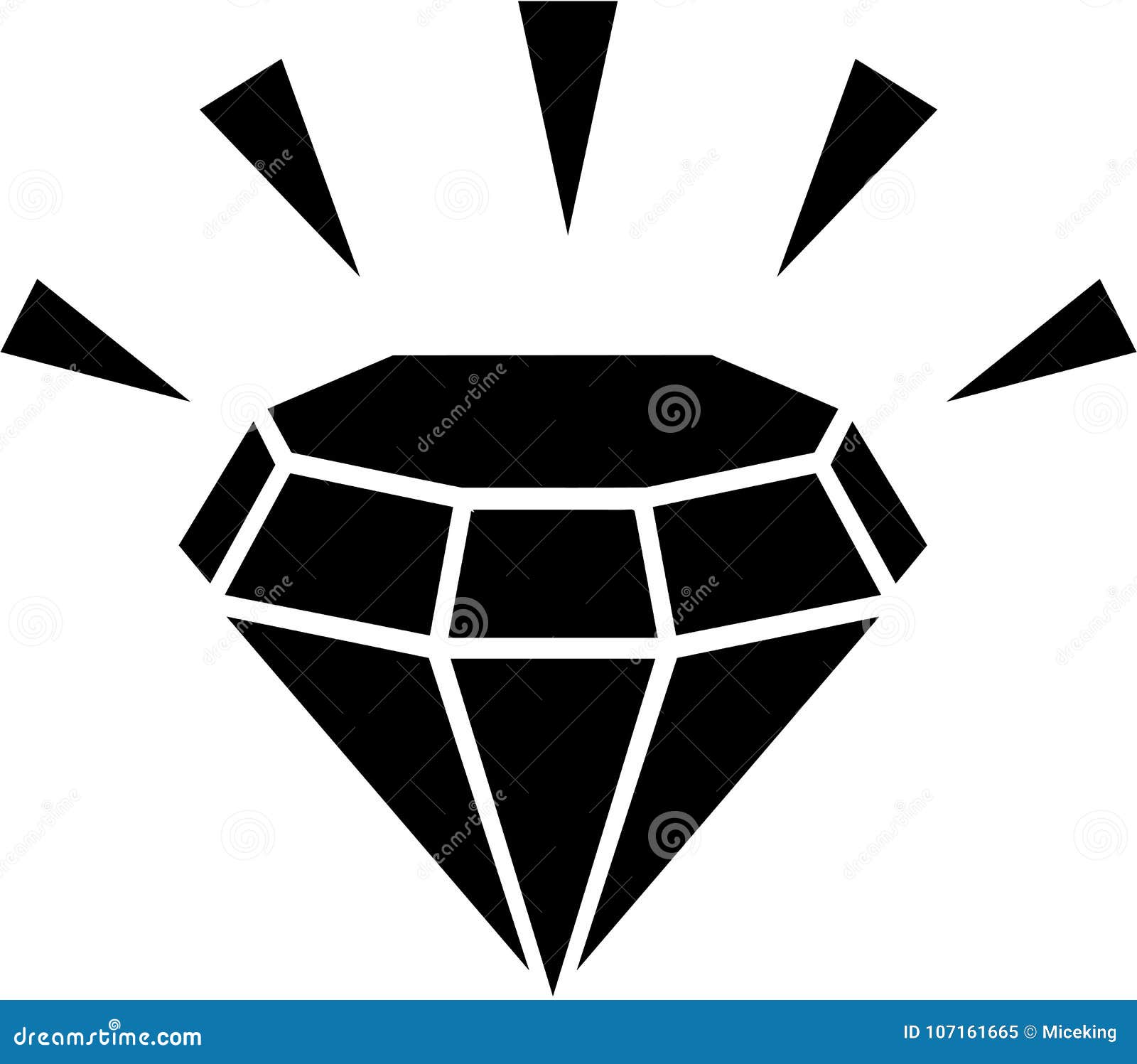 Diamond bling vector stock vector. Illustration of jewel - 107161665