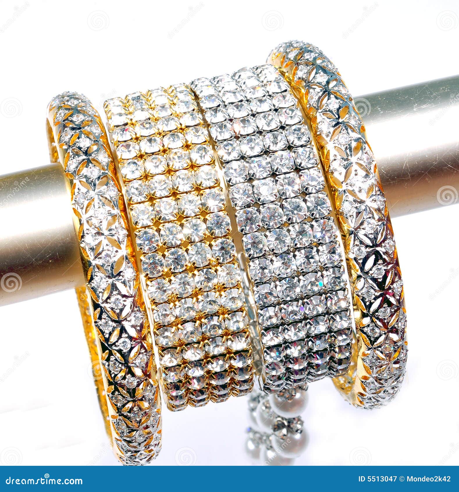 Diamond Bracelet stock image. Image of isolated, fashion 5513047