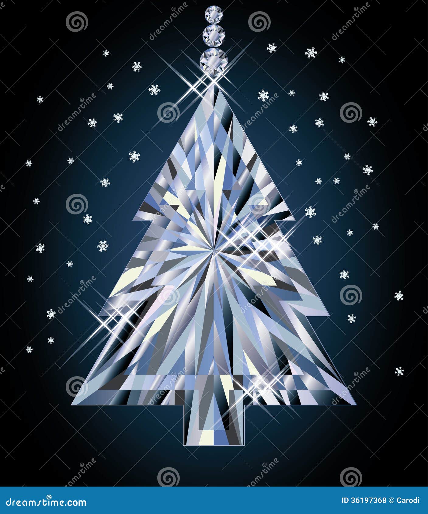 Diamond Christmas tree stock vector. Image of celebrate 36197368