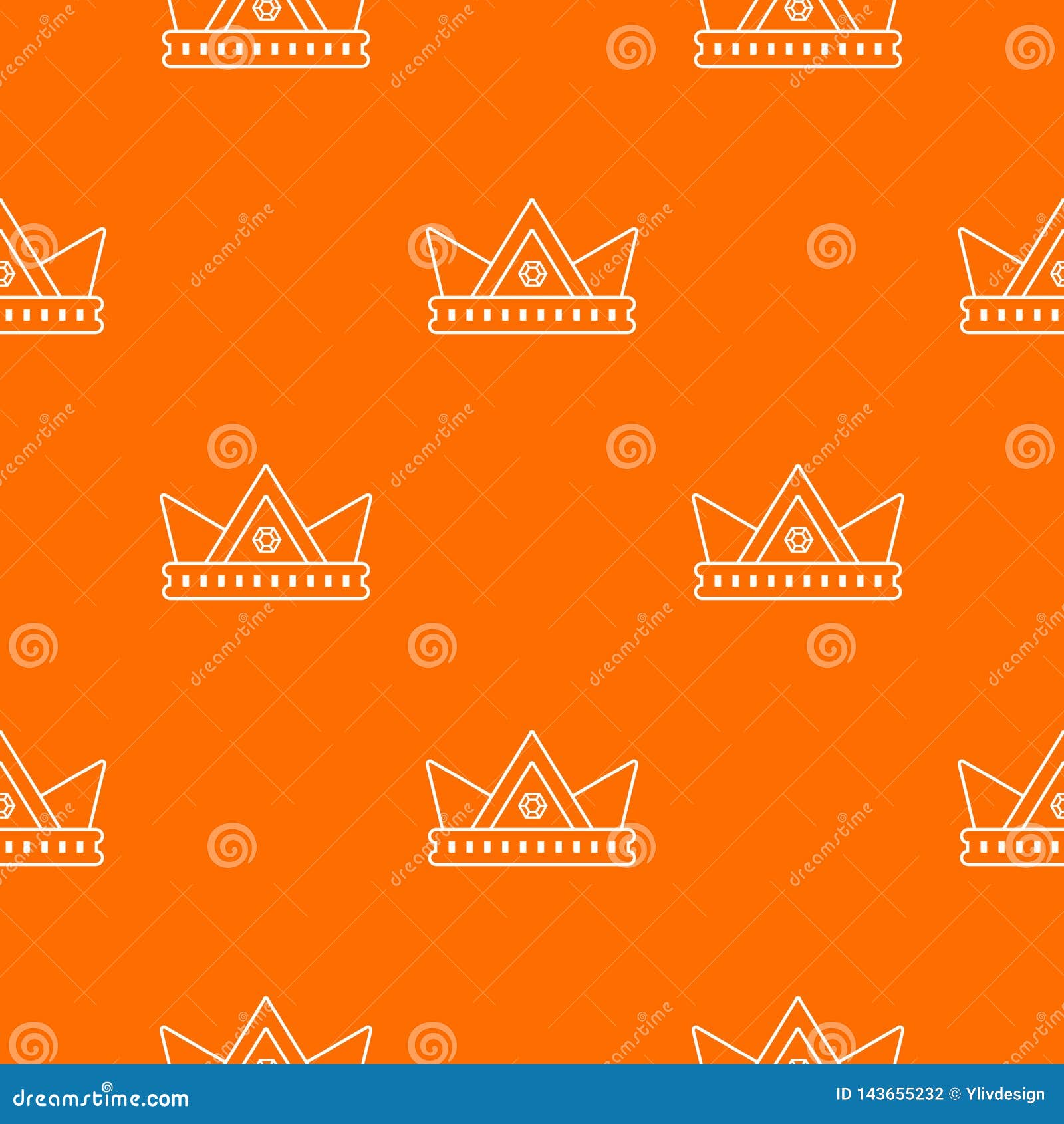 Diamond Crown Pattern Vector Orange Stock Vector ...